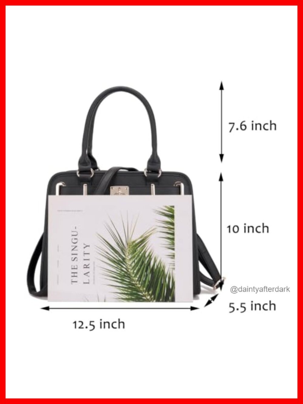 Vegan Leather Structured Satchel Tote Handbag Set with RFID Blocking Wallet - Picture 3 of 6
